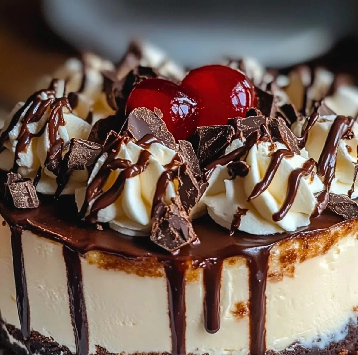 Hot Fudge Sundae Brownie Cheesecake